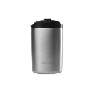 QWETCH Thermosbeker geborsteld roestvrij staal reisbeker en thermoskan, waterdicht van roestvrij staal 304 thermo koffie en thee, 6 uur warm en 12 uur koud, kantoor, auto en koffie, 240 ml QWETCH Thermosbeker geborsteld roestvrij staal reisbeker en thermoskan, waterdicht van roestvrij staal 304 thermo koffie en thee, 6 uur warm en 12 uur koud, kantoor, auto en koffie, 240 ml