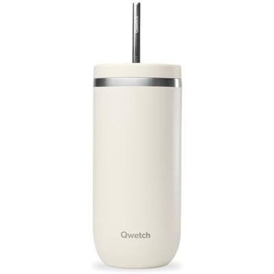 QWETCH Cold Cup Thermosbeker, 600 ml, zand, 24 uur ijs en 12 koud – gerecycled roestvrij staal, spatvrij – ideaal voor verse dranken, Bubble Tea en ijskoffie QWETCH Cold Cup Thermosbeker, 600 ml, zand, 24 uur ijs en 12 koud – gerecycled roestvrij staal, spatvrij – ideaal voor verse dranken, Bubble Tea en ijskoffie