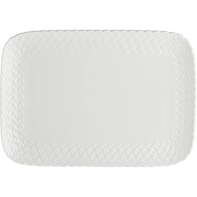 LA PORCELLANA BIANCA la Porcellana Momenti Plateau à pâtisserie Coffret Cadeau, Porcelaine, Blanc, 27 x 19 x 2.5 cm LA PORCELLANA BIANCA la Porcellana Momenti Plateau à pâtisserie Coffret Cadeau, Porcelaine, Blanc, 27 x 19 x 2.5 cm