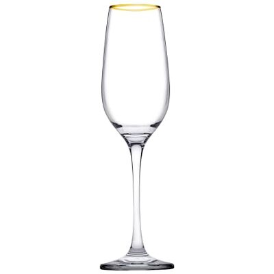 Pasabahce Amber Set van 6 zwevende glazen glazen met gouden rand, 25,5 cl Pasabahce Amber Set van 6 zwevende glazen glazen met gouden rand, 25,5 cl