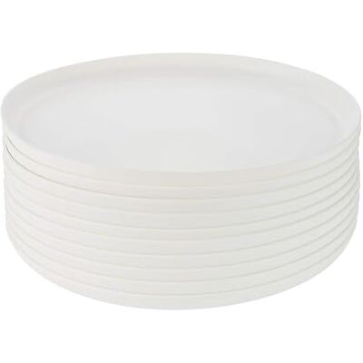 GRÄWE Linea Set van 10 kunststof borden Ø 25 cm, wit, onbreekbaar, vaatwasmachinebestendig tot 50 °C, magnetronbestendig, camping, picknick, outdoor GRÄWE Linea Set van 10 kunststof borden Ø 25 cm, wit, onbreekbaar, vaatwasmachinebestendig tot 50 °C, magnetronbestendig, camping, picknick, outdoor
