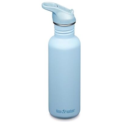 Klean Kanteen 1011197 Classic Narrow (Flip Sport) drinkfles met roestvrijstalen dop in de kleur blauw met een volume van 800 ml Klean Kanteen 1011197 Classic Narrow (Flip Sport) drinkfles met roestvrijstalen dop in de kleur blauw met een volume van 800 ml