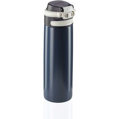 Leifheit Flip thermobeker, 600 ml, 100% lekvrije koffiemok, praktische opening met één hand, beker om mee te nemen met filter voor water met fruitstukken, houdt dranken vast Leifheit Flip thermobeker, 600 ml, 100% lekvrije koffiemok, praktische opening met één hand, beker om mee te nemen met filter voor water met fruitstukken, houdt dranken vast