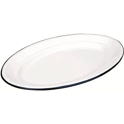 IBILI 903935 ovenschaal, ovaal, geëmailleerd staal, 35 x 24 cm, wit IBILI 903935 ovenschaal, ovaal, geëmailleerd staal, 35 x 24 cm, wit