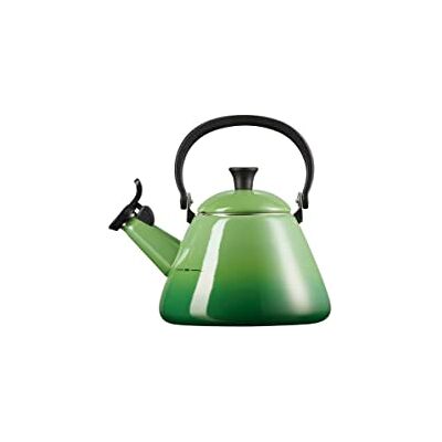 Le Creuset Kone waterkoker voor fornuis met fluit, geëmailleerd staal, 1,6 l, bamboe, 40101024080000 Le Creuset Kone waterkoker voor fornuis met fluit, geëmailleerd staal, 1,6 l, bamboe, 40101024080000