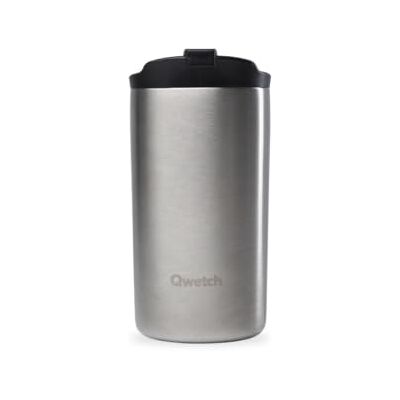 QWETCH Thermosbeker voor onderweg – geborsteld roestvrij staal 350 ml – thermoskoffie en thee van roestvrij staal – 6 uur warm en 12 uur koud – waterdicht, reisbeker QWETCH Thermosbeker voor onderweg – geborsteld roestvrij staal 350 ml – thermoskoffie en thee van roestvrij staal – 6 uur warm en 12 uur koud – waterdicht, reisbeker