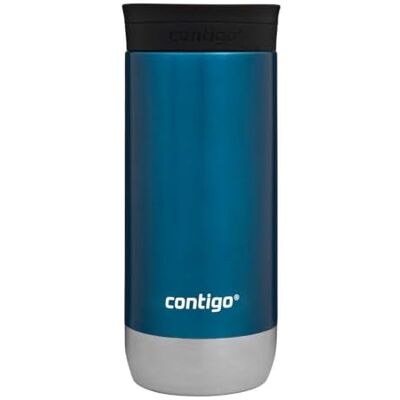 Contigo Huron 2.0 Snapseal Thermosbeker, reisbeker van roestvrij staal, lekvrije beker, koffiemok om mee te nemen met gemakkelijk te reinigen BPA-vrij deksel, bosbessenkleur, 470 ml Contigo Huron 2.0 Snapseal Thermosbeker, reisbeker van roestvrij staal, lekvrije beker, koffiemok om mee te nemen met gemakkelijk te reinigen BPA-vrij deksel, bosbessenkleur, 470 ml