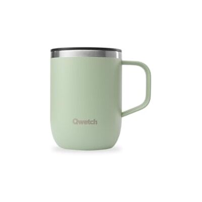 QWETCH Geïsoleerde roestvrijstalen mok met handvat Limoengroen 350 ml Thermosbeker voor koffie en thee 6 uur warm en 12 uur koud Spat- en schuifdeksel QWETCH Geïsoleerde roestvrijstalen mok met handvat Limoengroen 350 ml Thermosbeker voor koffie en thee 6 uur warm en 12 uur koud Spat- en schuifdeksel