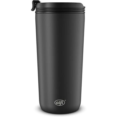 ALFI ISO COFFEE MUG thermosbeker 0,40 l, warm 4 uur, mat zwart fluweel 8 uur koud, koffiemok om mee te nemen, thermosbeker voor onderweg, lekvrij, zwart ALFI ISO COFFEE MUG thermosbeker 0,40 l, warm 4 uur, mat zwart fluweel 8 uur koud, koffiemok om mee te nemen, thermosbeker voor onderweg, lekvrij, zwart