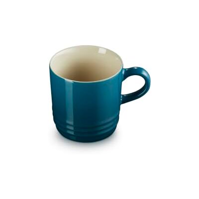 Le Creuset Cappuccinobeker van keramiek, 200 ml, hoogte 10 cm, Deep Teal, 70303206420099 Le Creuset Cappuccinobeker van keramiek, 200 ml, hoogte 10 cm, Deep Teal, 70303206420099