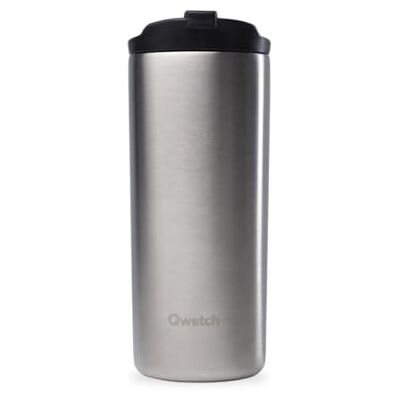 QWETCH Thermosbeker voor op reis geborsteld roestvrij staal 470 ml thermoskoffie en thee van roestvrij staal 6 uur warm en 12 uur koud waterdicht, reisbeker QWETCH Thermosbeker voor op reis geborsteld roestvrij staal 470 ml thermoskoffie en thee van roestvrij staal 6 uur warm en 12 uur koud waterdicht, reisbeker