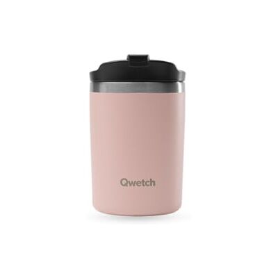 QWETCH Reisthermobeker – pastelroze 240 ml – thermoskoffie en thee van roestvrij staal – 6 uur warm en 12 uur koud – compact en waterdicht, reismok QWETCH Reisthermobeker – pastelroze 240 ml – thermoskoffie en thee van roestvrij staal – 6 uur warm en 12 uur koud – compact en waterdicht, reismok