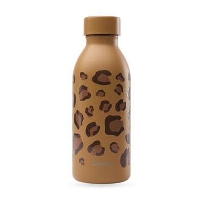 QWETCH Thermosfles, 500 ml, Leopard Camel, ICON – drinkfles met compact en elegant design, gerecycled roestvrij staal, 24 uur koud en 12 uur warm – waterdicht QWETCH Thermosfles, 500 ml, Leopard Camel, ICON – drinkfles met compact en elegant design, gerecycled roestvrij staal, 24 uur koud en 12 uur warm – waterdicht
