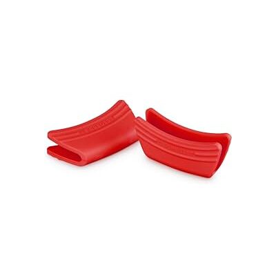Le Creuset Set met 2 handgrepen, siliconen, aanpasbaar, hittebestendig tot 250 °C, kers, 93010300060000 Le Creuset Set met 2 handgrepen, siliconen, aanpasbaar, hittebestendig tot 250 °C, kers, 93010300060000