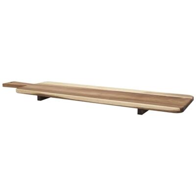 HOME DECO FACTORY , KA0328 acaciastandaard 60 cm, ideaal voor het serveren van trommels en voorgerechten, elegant en onderhoudsvriendelijk design, kleur bruin, weergave op de poten HOME DECO FACTORY , KA0328 acaciastandaard 60 cm, ideaal voor het serveren van trommels en voorgerechten, elegant en onderhoudsvriendelijk design, kleur bruin, weergave op de poten