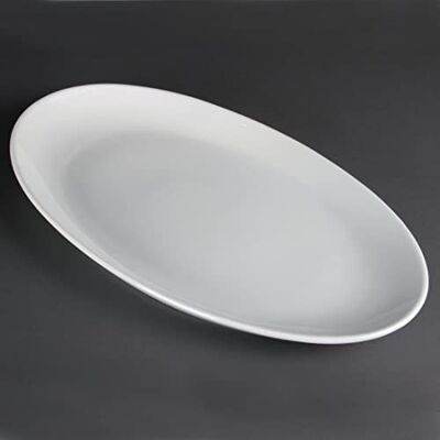 Olympia Whiteware soepbord ovaal 500 mm, wit, super verglaasd porselein, oven- en magnetronbestendig, vaatwasmachinebestendig en vriezer, stapelbaar, BS4034, CC892 gecertificeerd Olympia Whiteware soepbord ovaal 500 mm, wit, super verglaasd porselein, oven- en magnetronbestendig, vaatwasmachinebestendig en vriezer, stapelbaar, BS4034, CC892 gecertificeerd