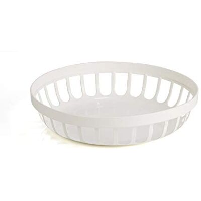 Kimmel Broodkom, fruitmand, fruitmand, plastic servies, broodmand, broodmand, herbruikbaar, onbreekbaar, stapelbaar, kunststof, wit Kimmel Broodkom, fruitmand, fruitmand, plastic servies, broodmand, broodmand, herbruikbaar, onbreekbaar, stapelbaar, kunststof, wit
