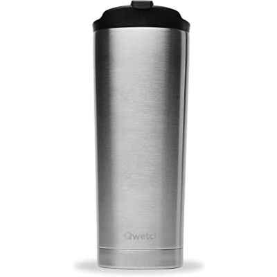 QWETCH Reismok, roestvrij staal, 470 ml fles, uniseks, volwassenen QWETCH Reismok, roestvrij staal, 470 ml fles, uniseks, volwassenen
