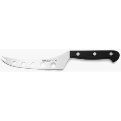 Arcos 190 mm kaasmes van nitrum roestvrij staal en lemmet van 145 mm. 161 gr. Ergonomische handgreep van polyoxymethyleen POM. Universele serie. Kleur: zwart. Arcos 190 mm kaasmes van nitrum roestvrij staal en lemmet van 145 mm. 161 gr. Ergonomische handgreep van polyoxymethyleen POM. Universele serie. Kleur: zwart.