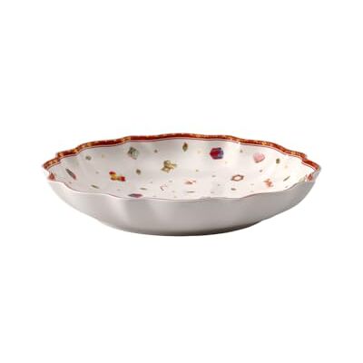Villeroy & Boch und Boch Toy's Delight Grote porseleinen kom, 25 cm, wit/rood/goud Villeroy & Boch und Boch Toy's Delight Grote porseleinen kom, 25 cm, wit/rood/goud