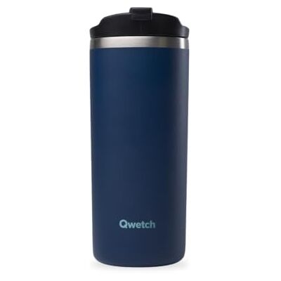 QWETCH Travel Thermosbeker – marineblauw 470 ml – thermoskoffie en thee van roestvrij staal – 6 uur warm en 12 uur koud – waterdicht, reismok QWETCH Travel Thermosbeker – marineblauw 470 ml – thermoskoffie en thee van roestvrij staal – 6 uur warm en 12 uur koud – waterdicht, reismok