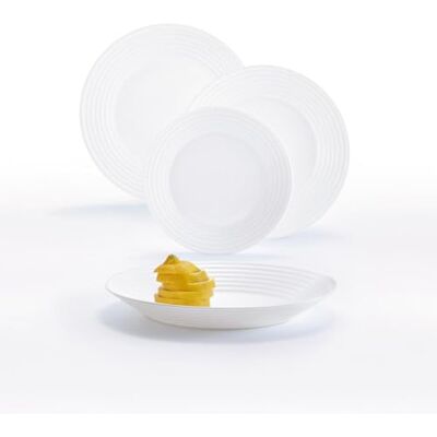 Luminarc ARC Harena Tafelservies van opaalglas, extra sterk, voor 6 personen, 18-delig, 100% hygiënisch, wit Luminarc ARC Harena Tafelservies van opaalglas, extra sterk, voor 6 personen, 18-delig, 100% hygiënisch, wit