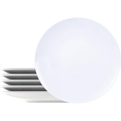 Tramontina Leonora porseleinen platte borden, rond, 25 cm, 6 stuks Tramontina Leonora porseleinen platte borden, rond, 25 cm, 6 stuks