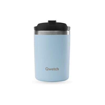 QWETCH Thermosbeker voor reizen, pastelblauw, 240 ml, thermoskoffie en thee van roestvrij staal, 6 uur warm en 12 uur koud, compact en waterdicht, reisbeker QWETCH Thermosbeker voor reizen, pastelblauw, 240 ml, thermoskoffie en thee van roestvrij staal, 6 uur warm en 12 uur koud, compact en waterdicht, reisbeker