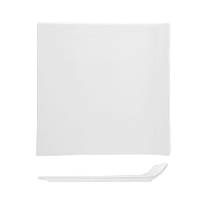 H&H Vierkante borden van porselein, 30,5 x 30,5 cm, wit H&H Vierkante borden van porselein, 30,5 x 30,5 cm, wit