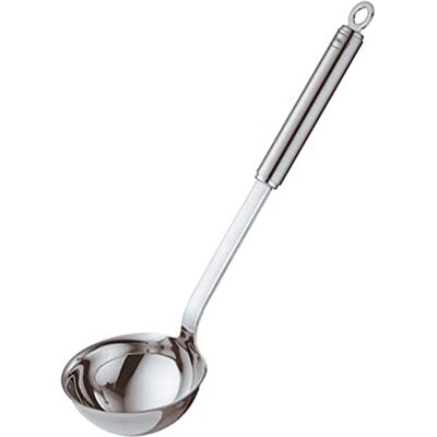 RÖSLE Keukenlepel van hoogwaardig roestvrij staal met ronde handgreep, 9 cm, roestvrij staal 18/10, vaatwasmachinebestendig RÖSLE Keukenlepel van hoogwaardig roestvrij staal met ronde handgreep, 9 cm, roestvrij staal 18/10, vaatwasmachinebestendig