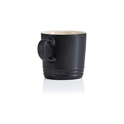 Le Creuset Cappuccinobeker van keramiek, 200 ml, hoogte 10 cm, mat zwart, 70303200000099 Le Creuset Cappuccinobeker van keramiek, 200 ml, hoogte 10 cm, mat zwart, 70303200000099