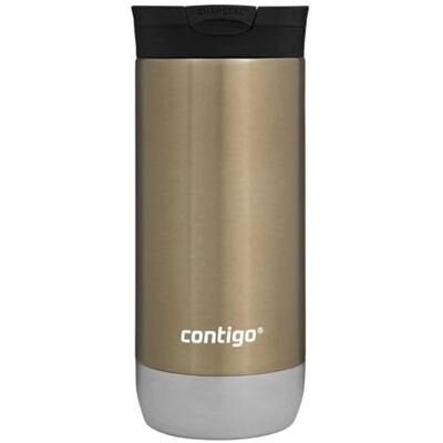 Contigo Huron 2.0 Snapseal Thermosbeker, reisbeker van roestvrij staal, lekvrije beker, koffiemok met gemakkelijk te reinigen BPA-vrij deksel, Bruine suiker-kleur, 470 ml Contigo Huron 2.0 Snapseal Thermosbeker, reisbeker van roestvrij staal, lekvrije beker, koffiemok met gemakkelijk te reinigen BPA-vrij deksel, Bruine suiker-kleur, 470 ml