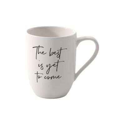 Villeroy & Boch Mok met handvat "The best is yet come", 280 ml, hoogwaardig porselein, wit, 11,5 x 8 x 10,5 cm Villeroy & Boch Mok met handvat "The best is yet come", 280 ml, hoogwaardig porselein, wit, 11,5 x 8 x 10,5 cm