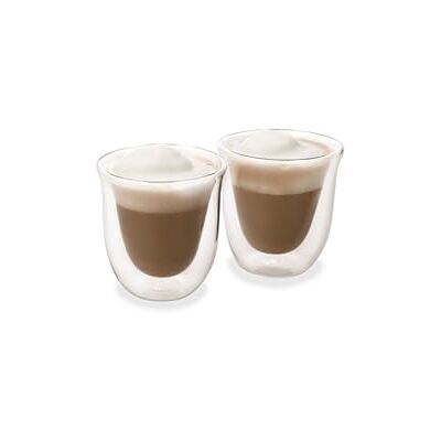 La Cafetière Cappuccinokopjes van glas, dubbelwandig, set van 2 hittebestendige glazen koffiekopjes voor koffie, cappuccino, latte of thee, 200 ml, transparant La Cafetière Cappuccinokopjes van glas, dubbelwandig, set van 2 hittebestendige glazen koffiekopjes voor koffie, cappuccino, latte of thee, 200 ml, transparant