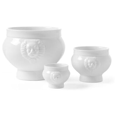 HENDI Kom, mok met leeuwenkop, voor ontbijt, soepen, muesli, desserts, fruit, vaatwasser- en magnetronbestendig, 0,5 l, Ø 105 x (H) 95 mm, licht, wit porselein HENDI Kom, mok met leeuwenkop, voor ontbijt, soepen, muesli, desserts, fruit, vaatwasser- en magnetronbestendig, 0,5 l, Ø 105 x (H) 95 mm, licht, wit porselein