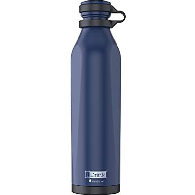 IDRINK ® b-evo Revolutionaire thermosfles, 3 muren, roestvrijstalen fles met dubbele dop, 500 ml (blauw BRUNELLESCHI) IDRINK ® b-evo Revolutionaire thermosfles, 3 muren, roestvrijstalen fles met dubbele dop, 500 ml (blauw BRUNELLESCHI)