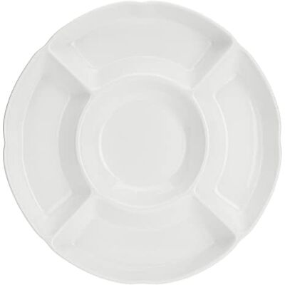 LA PORCELLANA BIANCA la Porcellana Convivio Assiette de service ronde 5 pièces Coffret cadeau 64,8 cm Porcelaine Blanc 20,3 x 20,3 x 5,8 cm LA PORCELLANA BIANCA la Porcellana Convivio Assiette de service ronde 5 pièces Coffret cadeau 64,8 cm Porcelaine Blanc 20,3 x 20,3 x 5,8 cm
