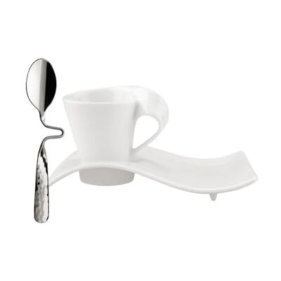 Villeroy & Boch 12-6359-9050 set espresso, porselein, wit, 28,5 x 25,8 x 1,35 cm Villeroy & Boch 12-6359-9050 set espresso, porselein, wit, 28,5 x 25,8 x 1,35 cm