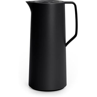 Emsa Motiva N41707 thermoskan van kunststof, 1 liter, met Quick-Press-sluiting, 12 uur warm, 24 uur koud, glazen zuiger, Made in Germany, Scandinavisch design, zwart Emsa Motiva N41707 thermoskan van kunststof, 1 liter, met Quick-Press-sluiting, 12 uur warm, 24 uur koud, glazen zuiger, Made in Germany, Scandinavisch design, zwart