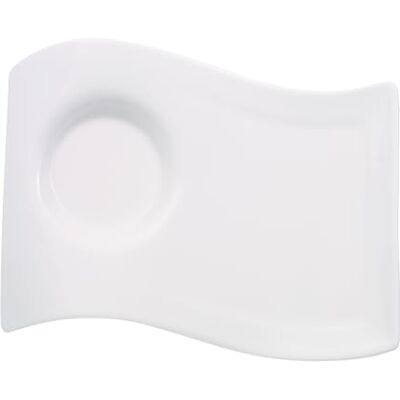 Villeroy & Boch NewWave Caffè onderzetters voor feestjes, plat, 22 x 17 cm, premium porselein, wit Villeroy & Boch NewWave Caffè onderzetters voor feestjes, plat, 22 x 17 cm, premium porselein, wit