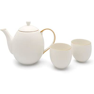 Bredemeijer Canterbury theeservies 1,2 liter wit + 2 bekers Bredemeijer Canterbury theeservies 1,2 liter wit + 2 bekers