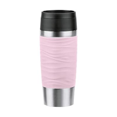 Emsa N20214 Travel Mug Wave thermosbeker, 0,36 l, comfortabele schroefsluiting, roestvrij staal, 4 uur warm en koud 8 uur, 100% lekvrij, vaatwasmachinebestendig, 360 graden opening, pastelroze Emsa N20214 Travel Mug Wave thermosbeker, 0,36 l, comfortabele schroefsluiting, roestvrij staal, 4 uur warm en koud 8 uur, 100% lekvrij, vaatwasmachinebestendig, 360 graden opening, pastelroze
