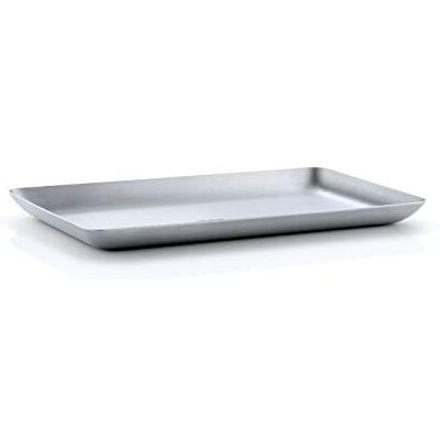 blomus Dienblad "Basic mat geborsteld, roestvrij staal, 13 x 22 cm, zilver blomus Dienblad "Basic mat geborsteld, roestvrij staal, 13 x 22 cm, zilver