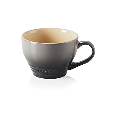 Le Creuset Grote mok van aardewerk, 400 ml, Flint, 70304404440002 Le Creuset Grote mok van aardewerk, 400 ml, Flint, 70304404440002