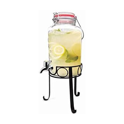 NERTHUS FIH 285 drankdispenser 3 liter met houder en glazen kraan voor feesten en evenementen NERTHUS FIH 285 drankdispenser 3 liter met houder en glazen kraan voor feesten en evenementen