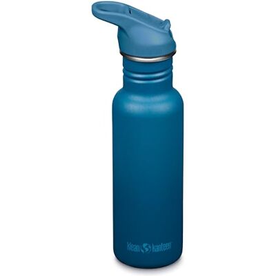 Klean Kanteen Classic Narrow 1011188 Fietsfles (Flip Sport) met roestvrijstalen sluiting, 532 ml, blauw Klean Kanteen Classic Narrow 1011188 Fietsfles (Flip Sport) met roestvrijstalen sluiting, 532 ml, blauw