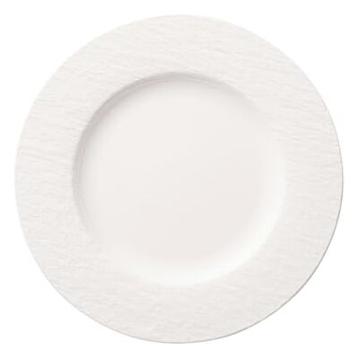 Villeroy & Boch Manufacture Rock witte dinerborden 27 cm van hoogwaardig porselein, vaatwasser- en magnetronbestendig Villeroy & Boch Manufacture Rock witte dinerborden 27 cm van hoogwaardig porselein, vaatwasser- en magnetronbestendig