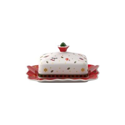 Villeroy & Boch Toy's Delight botervloot, 19 x 16 x 11,5 cm, hard porselein, boterbel, handwas, botercontainer voor brunches en feestjes Villeroy & Boch Toy's Delight botervloot, 19 x 16 x 11,5 cm, hard porselein, boterbel, handwas, botercontainer voor brunches en feestjes