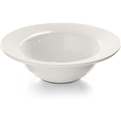 Forgast Modermo Prima Soepbord, hoogwaardig porselein, diameter 24 cm, wit, inhoud 400 ml, salade, soep, ontbijt, vaatwasmachinebestendig Forgast Modermo Prima Soepbord, hoogwaardig porselein, diameter 24 cm, wit, inhoud 400 ml, salade, soep, ontbijt, vaatwasmachinebestendig