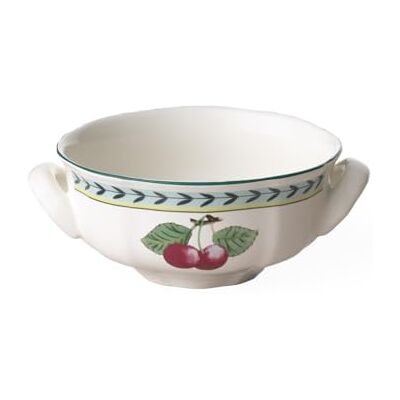 Villeroy & Boch French Garden Fleurence Soepkom met handvat, 350 ml, premium porselein, wit/meerkleurig Villeroy & Boch French Garden Fleurence Soepkom met handvat, 350 ml, premium porselein, wit/meerkleurig